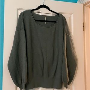 Lightly Worn Green Free People Sweater
